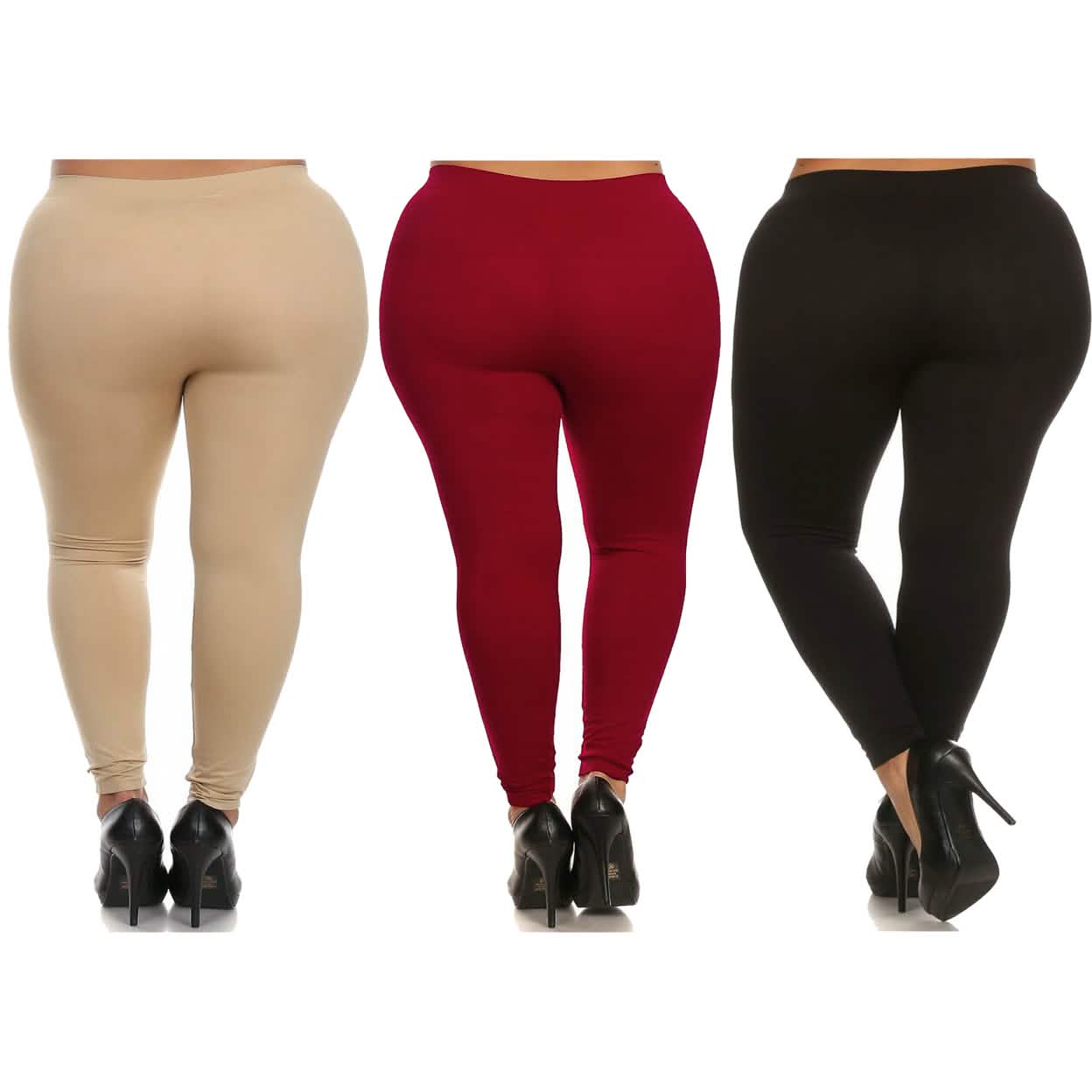 Lot de 3 : Legging de yoga et d’entraînement décontracté ultra doux, grandes tailles pour femme