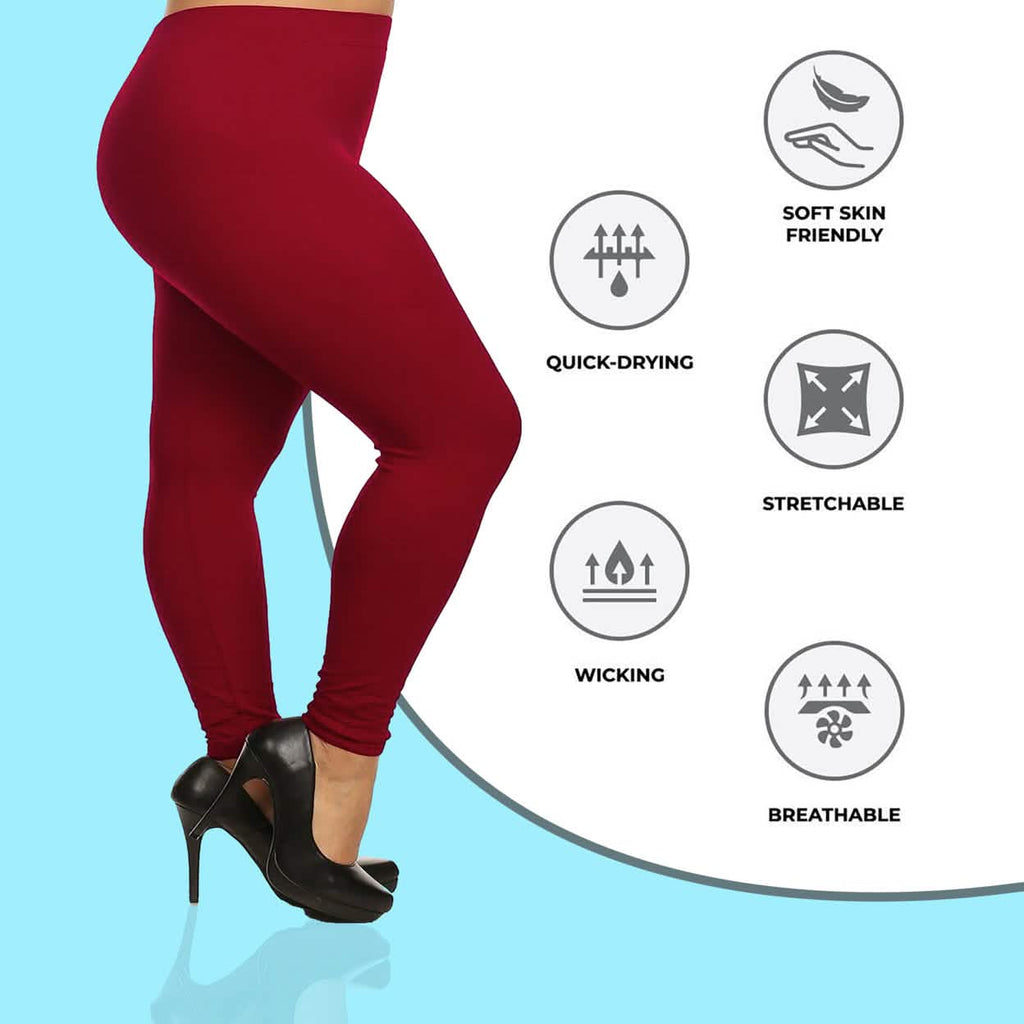 Lot de 3 : Legging de yoga et d’entraînement décontracté ultra doux, grandes tailles pour femme
