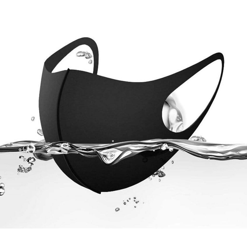 Lot de 3 masques faciaux noirs réutilisables