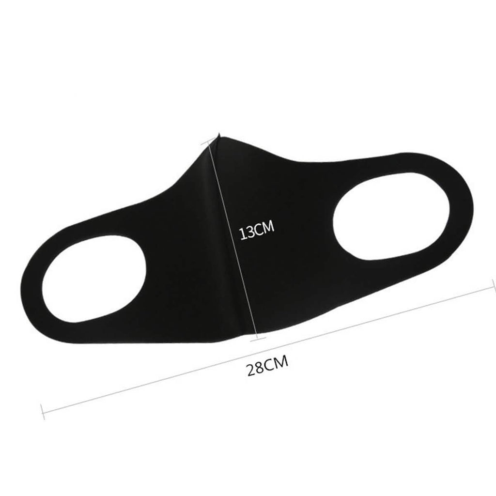 Lot de 3 masques faciaux noirs réutilisables