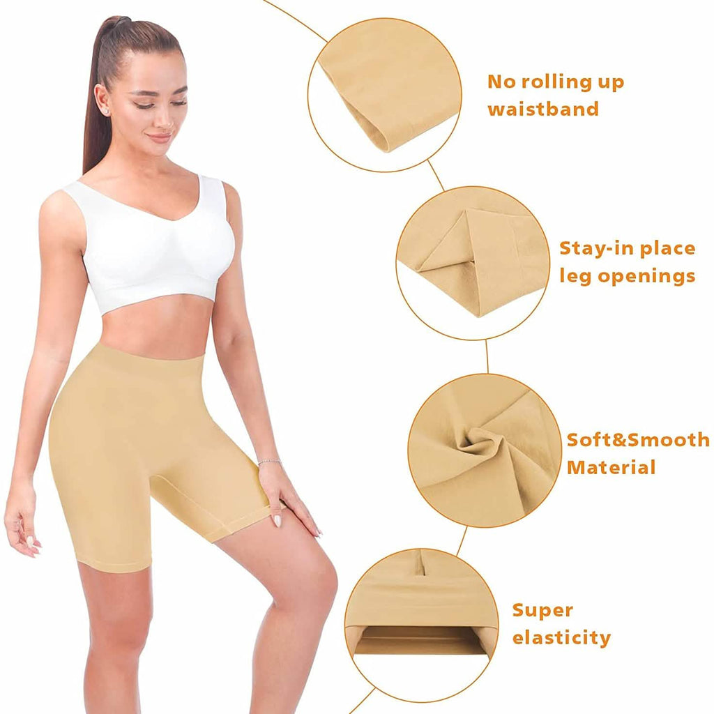Lot de 3 : Shorty Femme Anti-Frottement pour Robe, Confortable et Doux, Short de Yoga