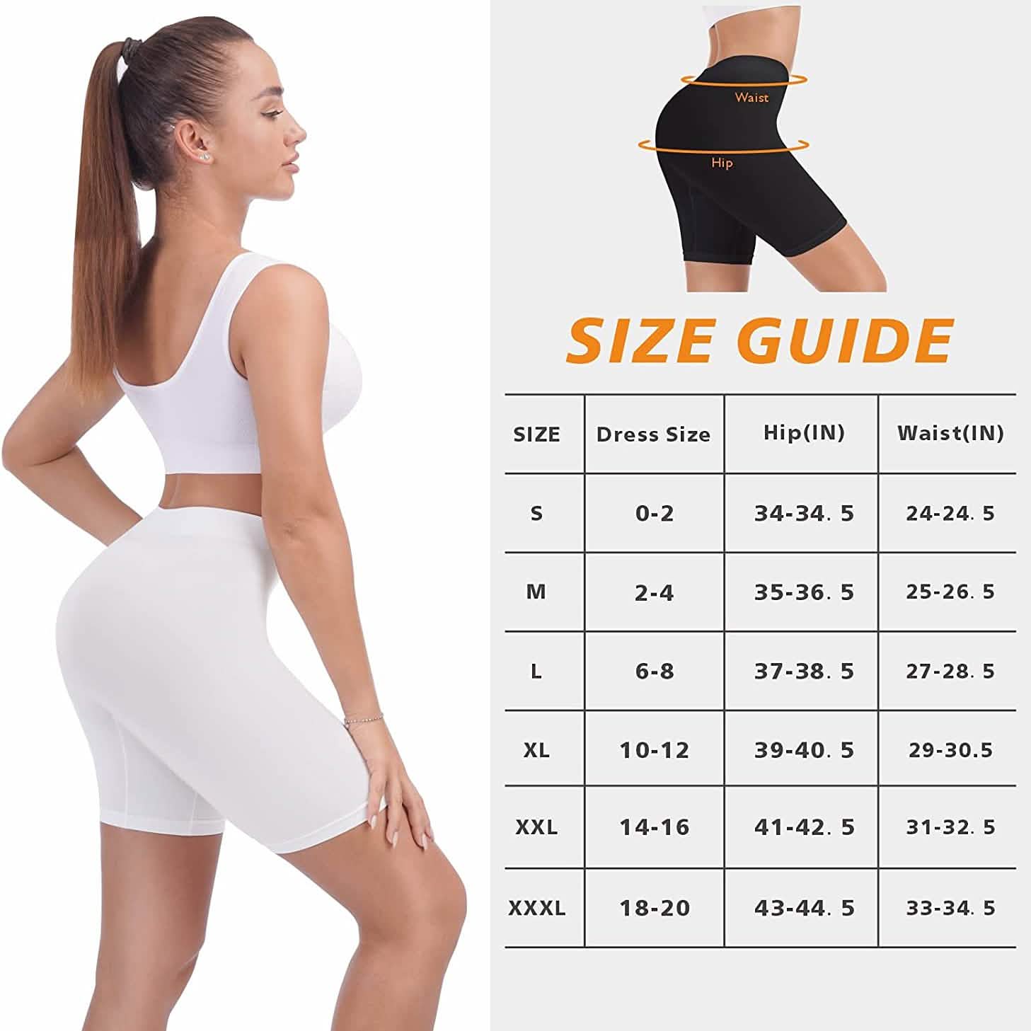 Lot de 3 : Shorty Femme Anti-Frottement pour Robe, Confortable et Doux, Short de Yoga