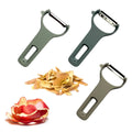 Lot de 3 : Éplucheurs originaux en acier inoxydable pour pommes de terre, légumes et fruits – Gadgets de cuisine