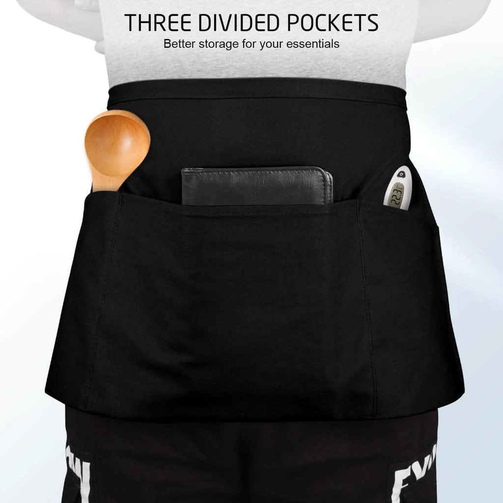Tablier de serveur Syntus avec 3 poches – Lot de 3