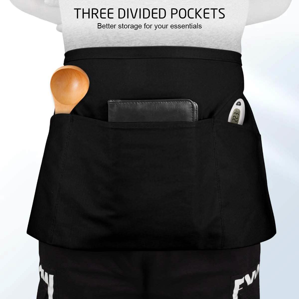 Tablier de serveur Syntus avec 3 poches – Lot de 3