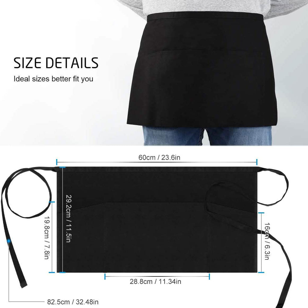 Tablier de serveur Syntus avec 3 poches – Lot de 3