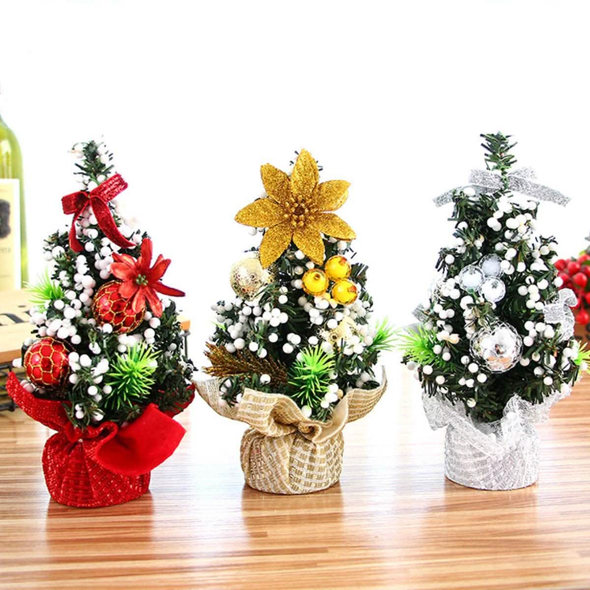 Lot de 3 : Mini sapin de Noël de table