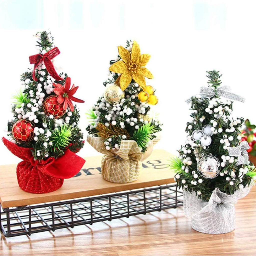 Lot de 3 : Mini sapin de Noël de table