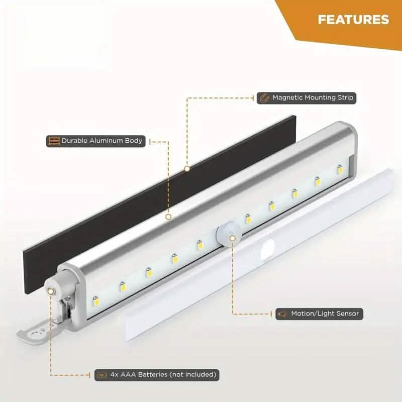Lot de 3 : éclairage LED sans fil sous armoire avec détecteur de mouvement