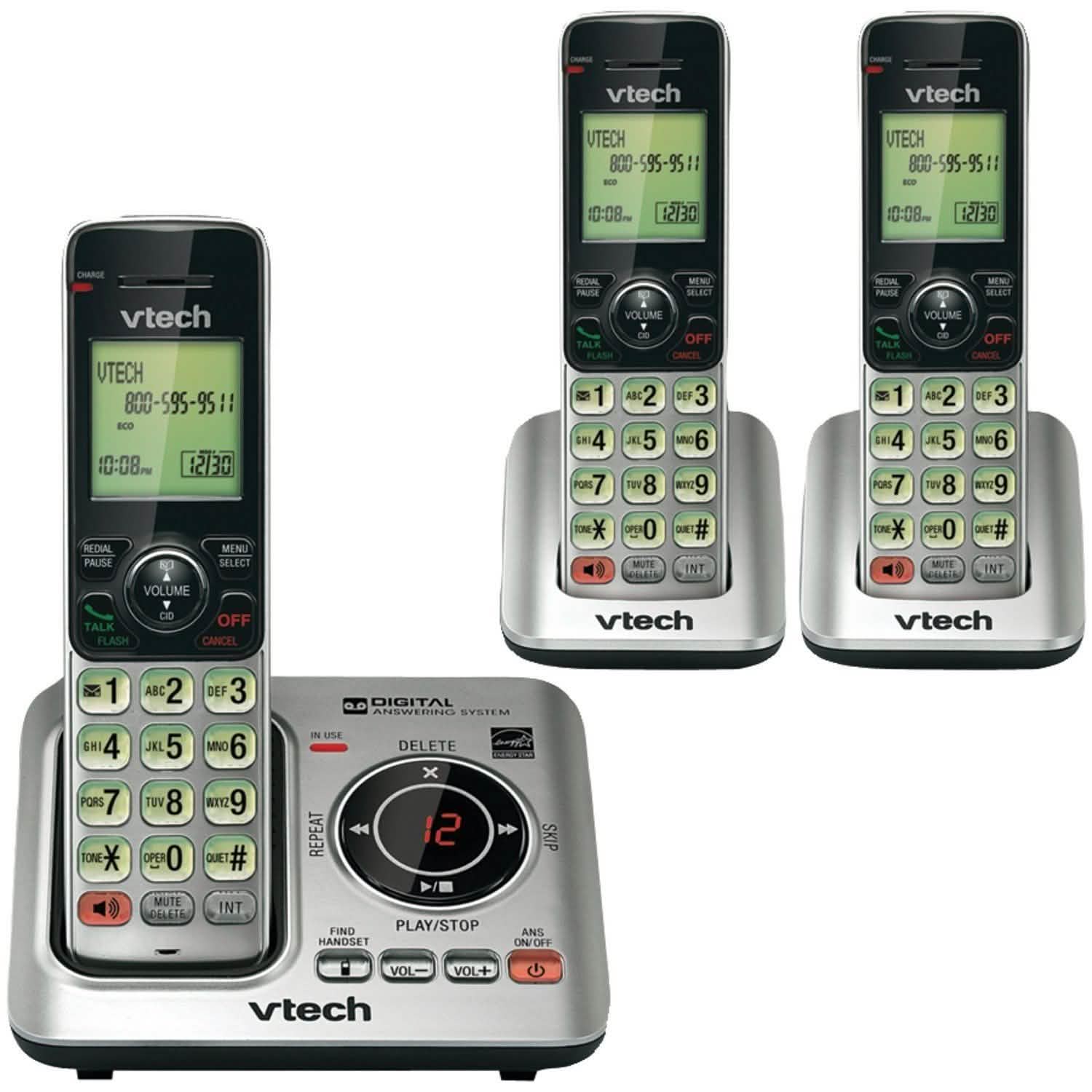Lot de 3 : téléphone fixe VTECH CS66293 DECT 6.0 à 3 combinés