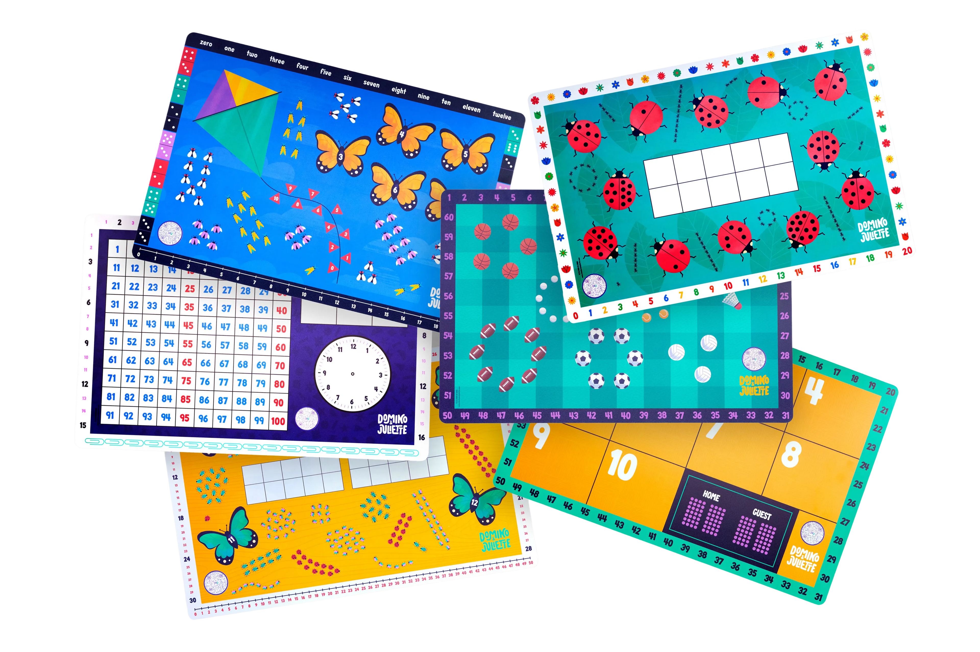 Lot de 3 sets de table mathématiques