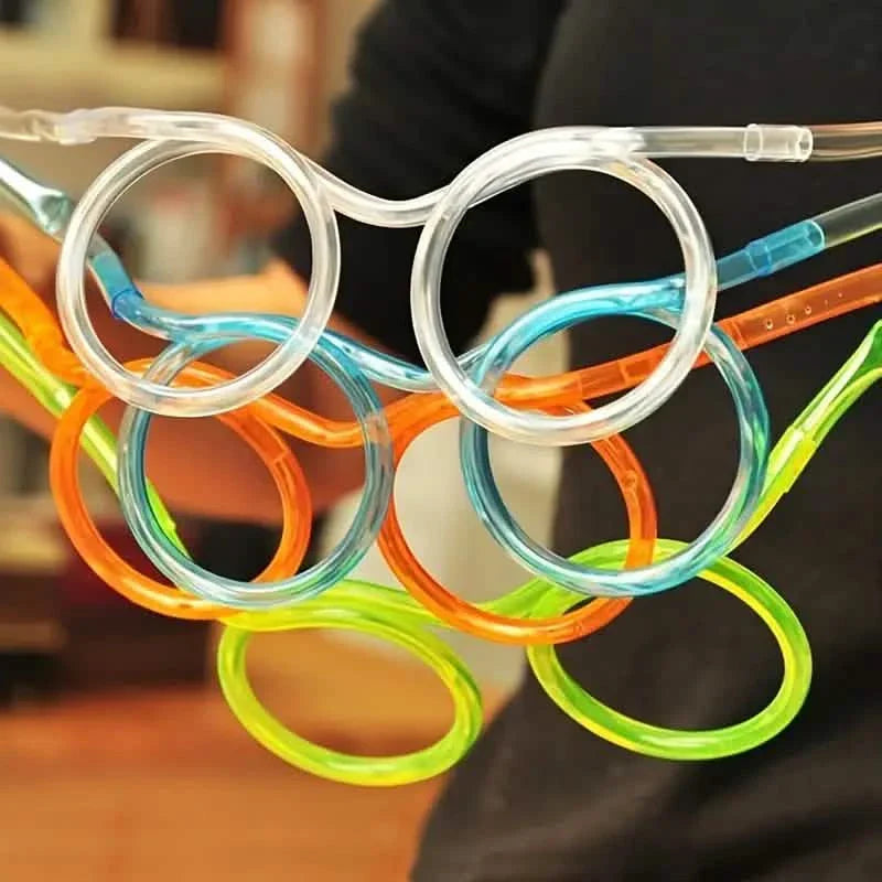 Lot de 3 : Pailles à lunettes créatives amusantes et déjantées