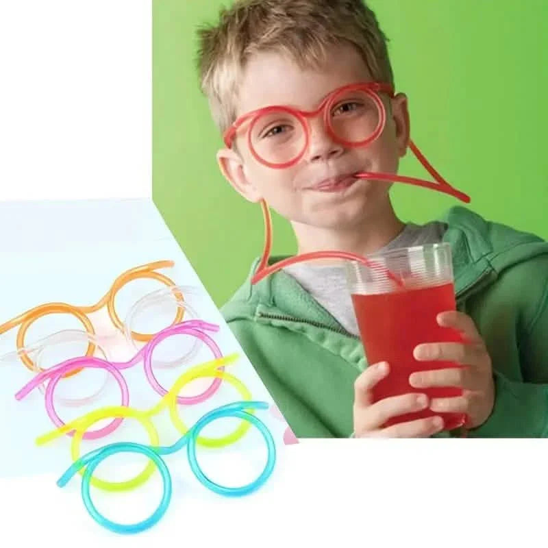 Lot de 3 : Pailles à lunettes créatives amusantes et déjantées