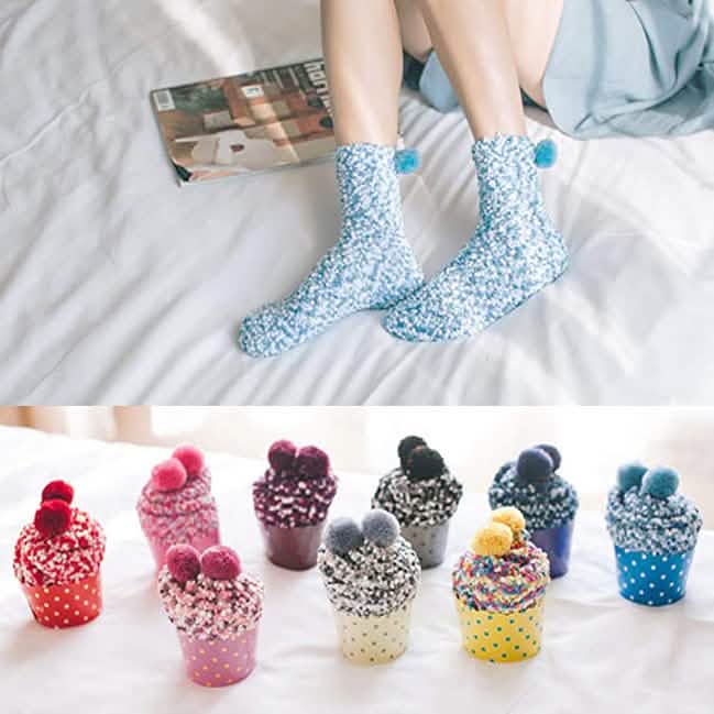 Lot de 3 paires : Chaussettes en laine pour bas de Noël – Cadeau de Noël pour femmes