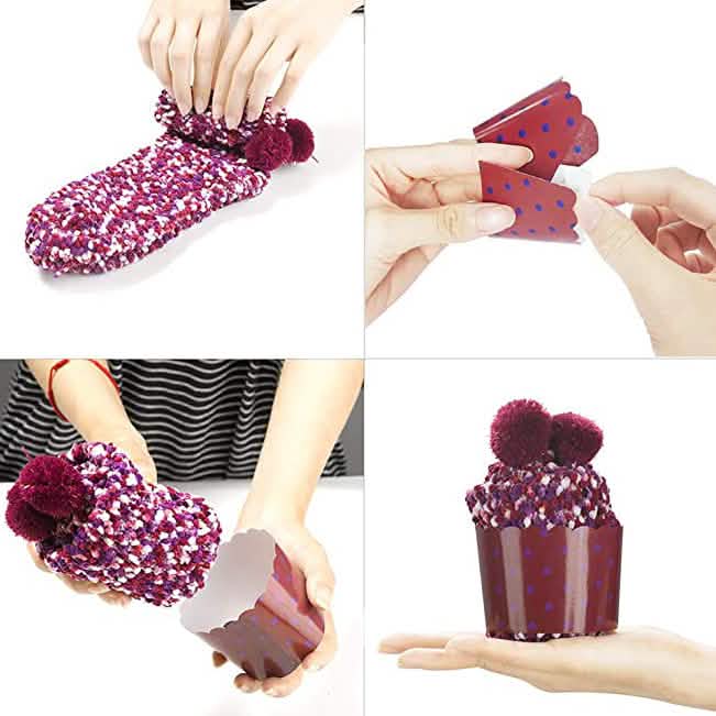 Lot de 3 paires : Chaussettes en laine pour bas de Noël – Cadeau de Noël pour femmes