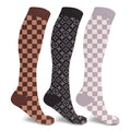 3 paires : Chaussettes de contention hautes, inspirées des créateurs