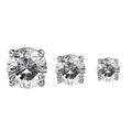 3 Paires : Boucles d'oreilles clous en cristal "Éléments d'amour"