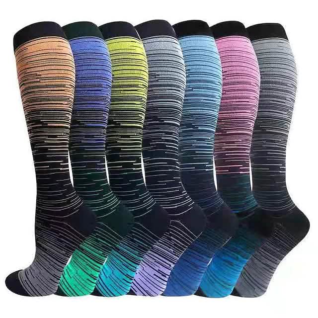 3 paires : chaussettes de compression à dégradé
