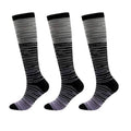 3 paires : chaussettes de compression à dégradé