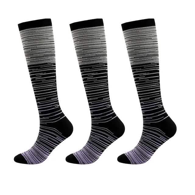 3 paires : chaussettes de compression à dégradé
