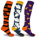 3 paires de chaussettes de compression montantes "Halloween Fun"