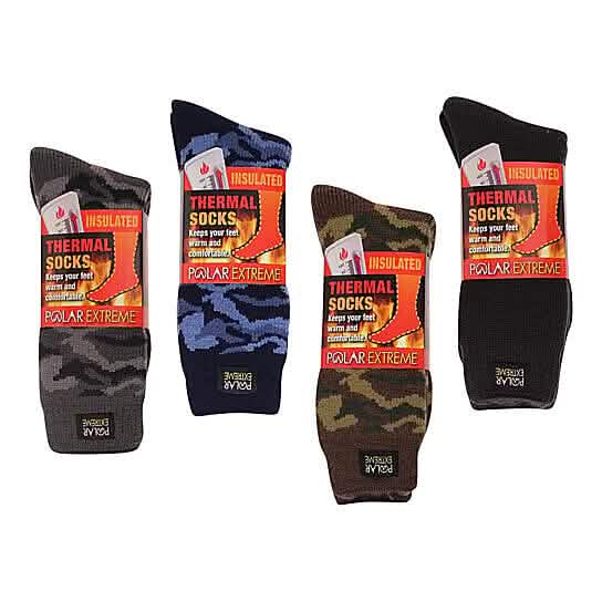 Lot de 3 paires : Chaussettes montantes chaudes et isolantes pour homme