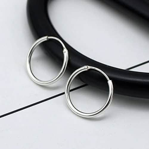 Lot de 3 paires de petites boucles d'oreilles créoles en argent sterling