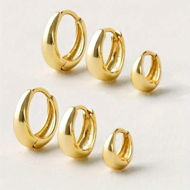 3 paires : boucles d'oreilles en cuivre, élégantes et simples