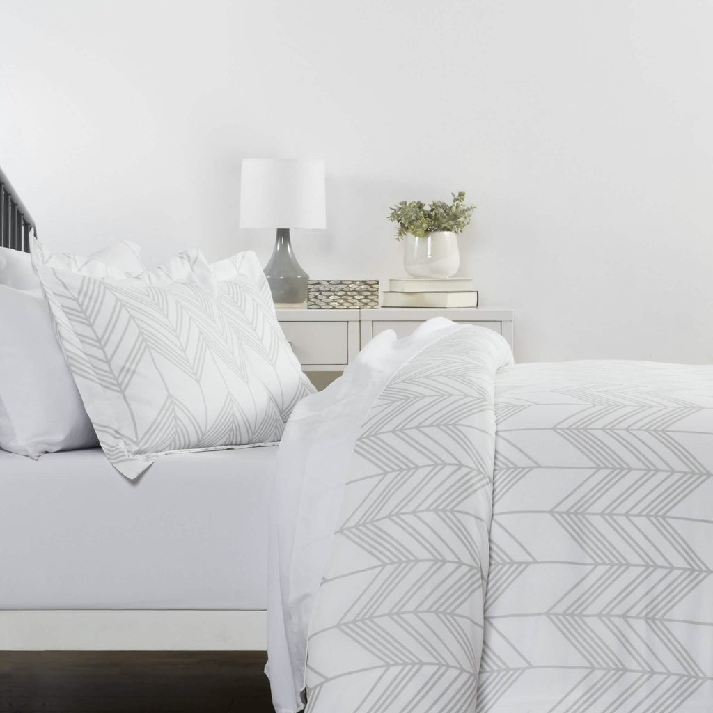 Ensemble de housse de couette 3 pièces : Motif chevron des Alpes