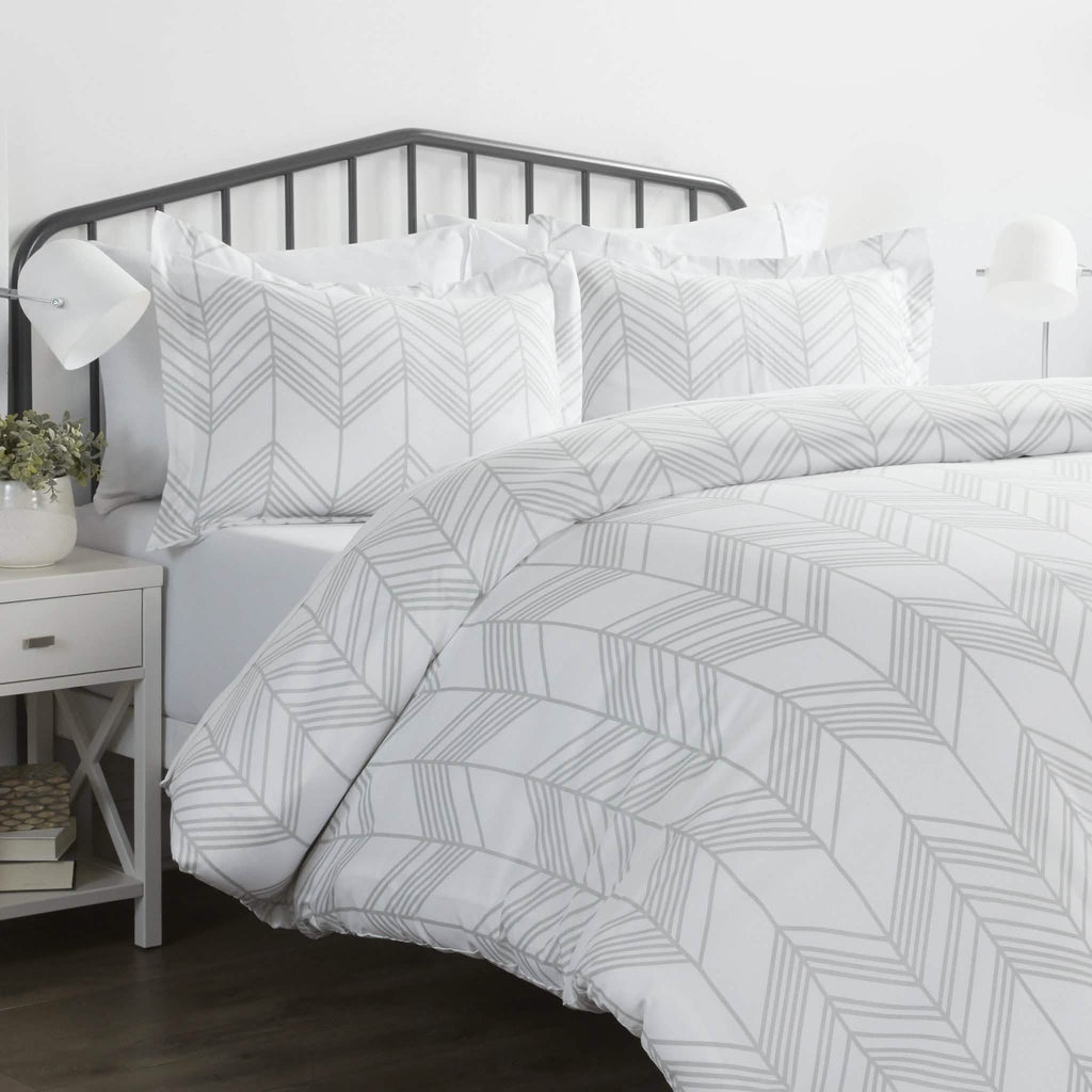 Ensemble de housse de couette 3 pièces : Motif chevron des Alpes