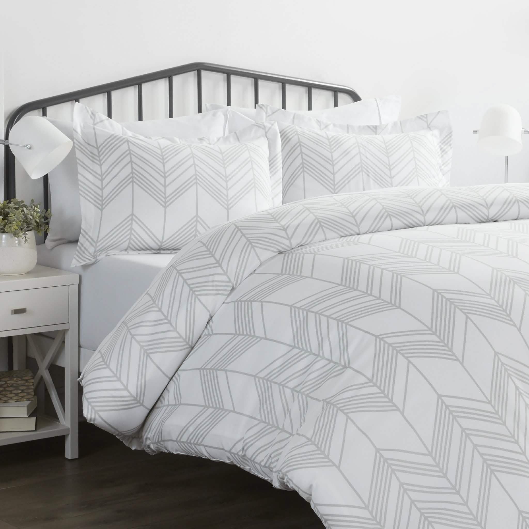 Ensemble de housse de couette 3 pièces : Motif chevron des Alpes