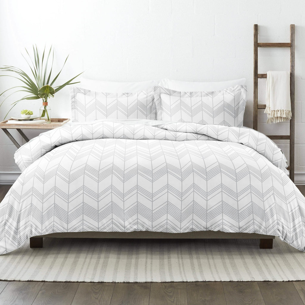 Ensemble de housse de couette 3 pièces : Motif chevron des Alpes