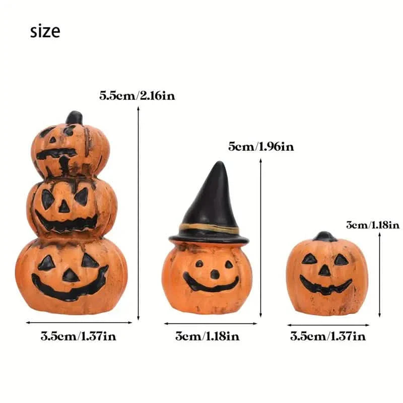 Lot de 3 : Décorations Citrouille d'Halloween
