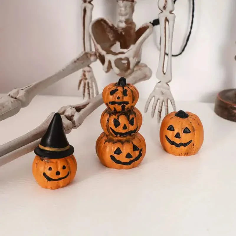Lot de 3 : Décorations Citrouille d'Halloween