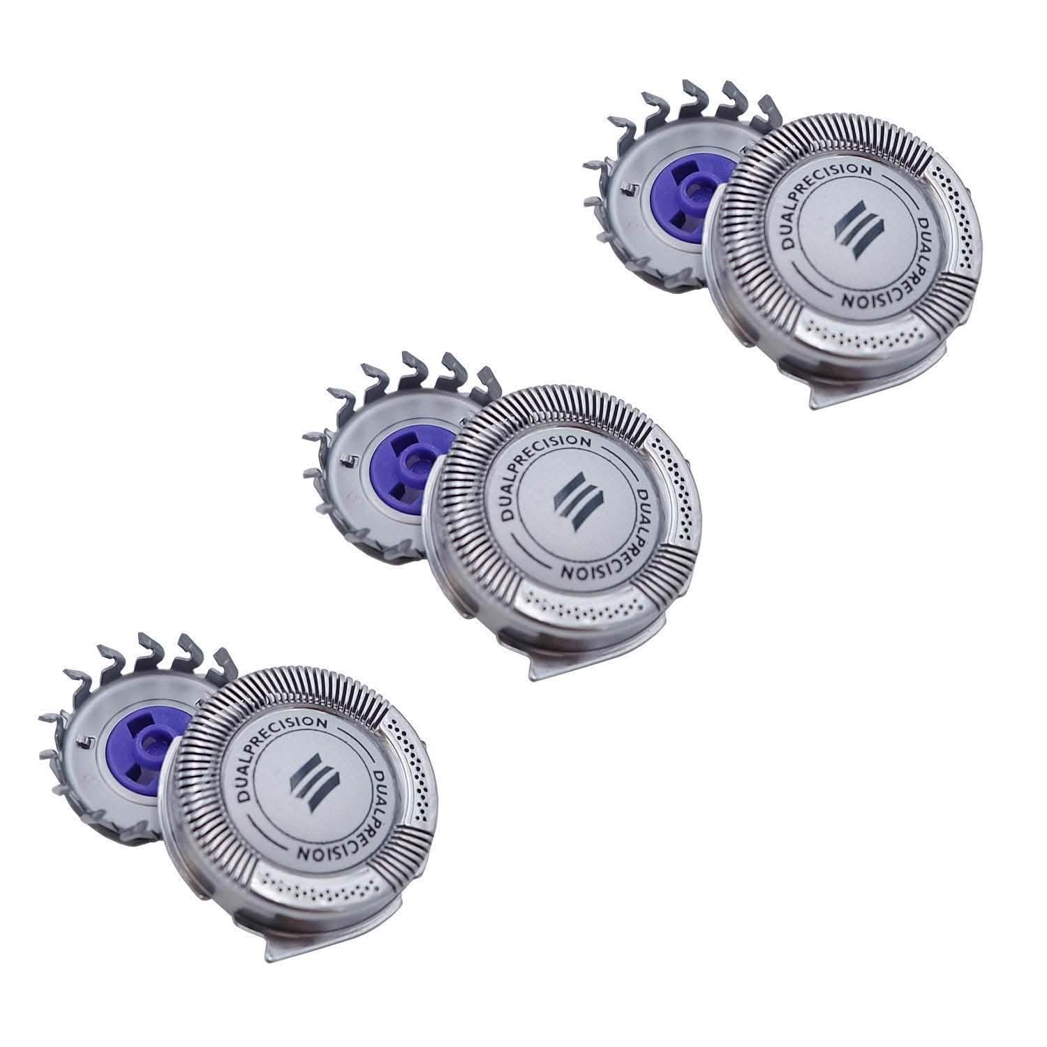 Lot de 3 : Têtes de rechange double précision HQ8 pour rasoirs Philips Norelco