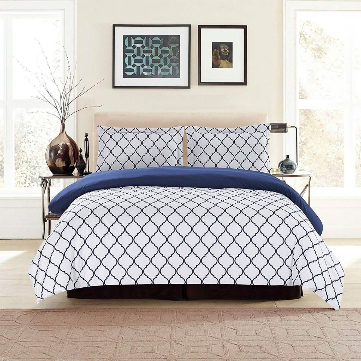 Parure de housse de couette 3 pièces Lux Decor Collection - Styles assortis
