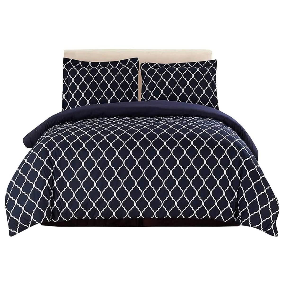 Parure de housse de couette 3 pièces Lux Decor Collection - Styles assortis