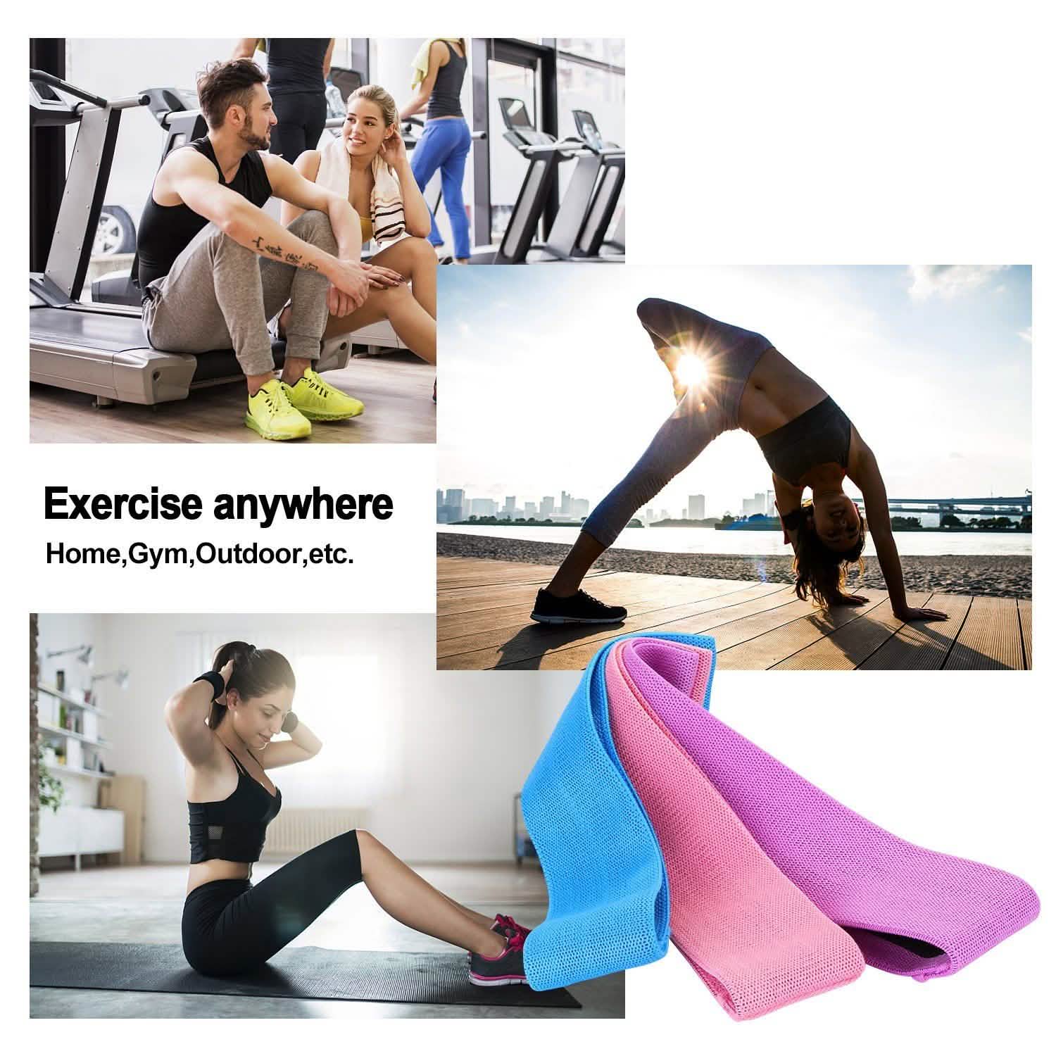 Ensemble de 3 bandes de résistance pour entraînement hanches et jambes