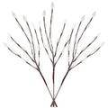 Ensemble de 3 : 60 LED solaires pour jardin, forme de feuille de branche, lampe