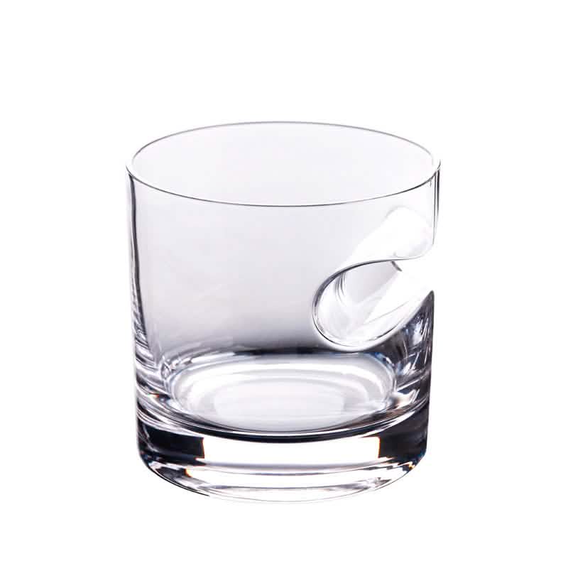 Ensemble 3 pièces : Verres à whisky avec support à cigare et coupe-cigare