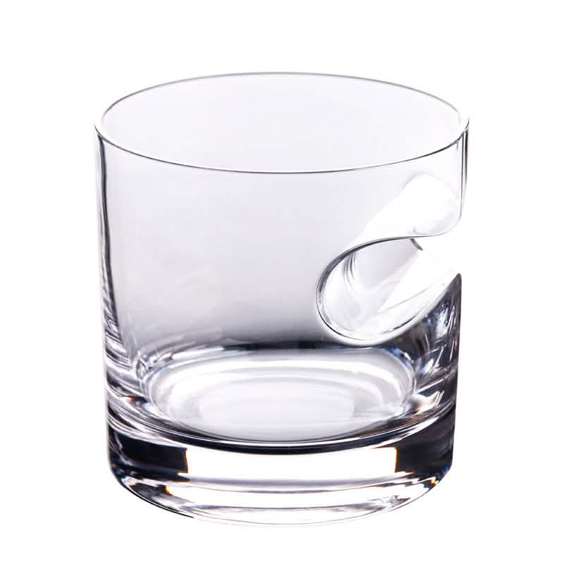 Ensemble 3 pièces : Verres à whisky avec support à cigare et coupe-cigare