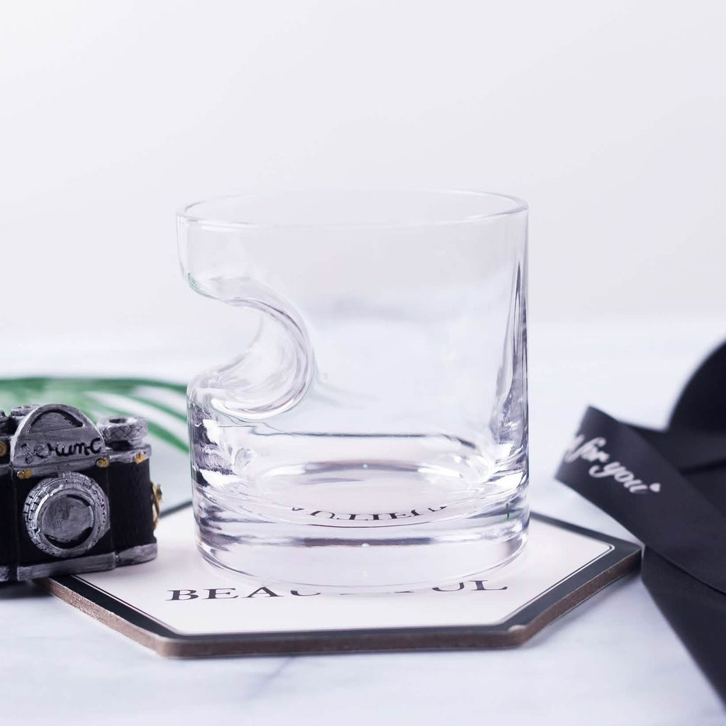 Ensemble 3 pièces : Verres à whisky avec support à cigare et coupe-cigare