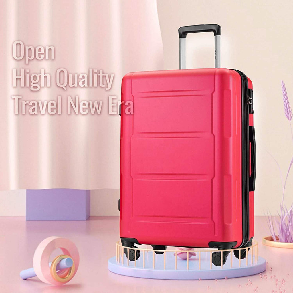 Ensemble de 3 valises rigides légères avec roulettes multidirectionnelles et cadenas TSA