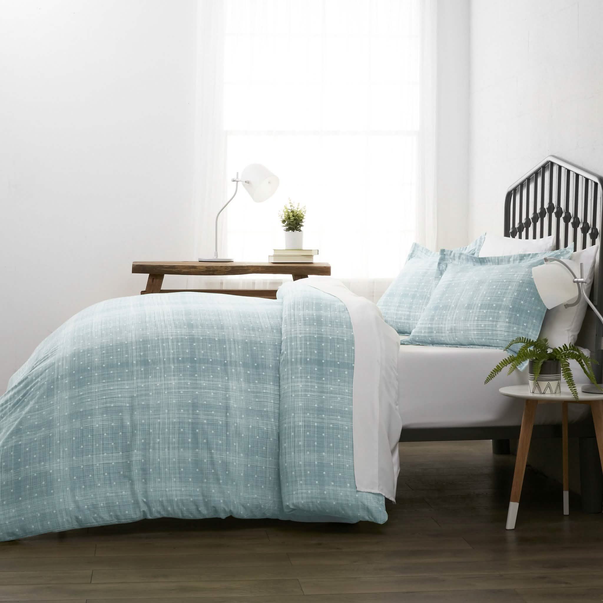 Ensemble 3 pièces : Housse de couette à pois