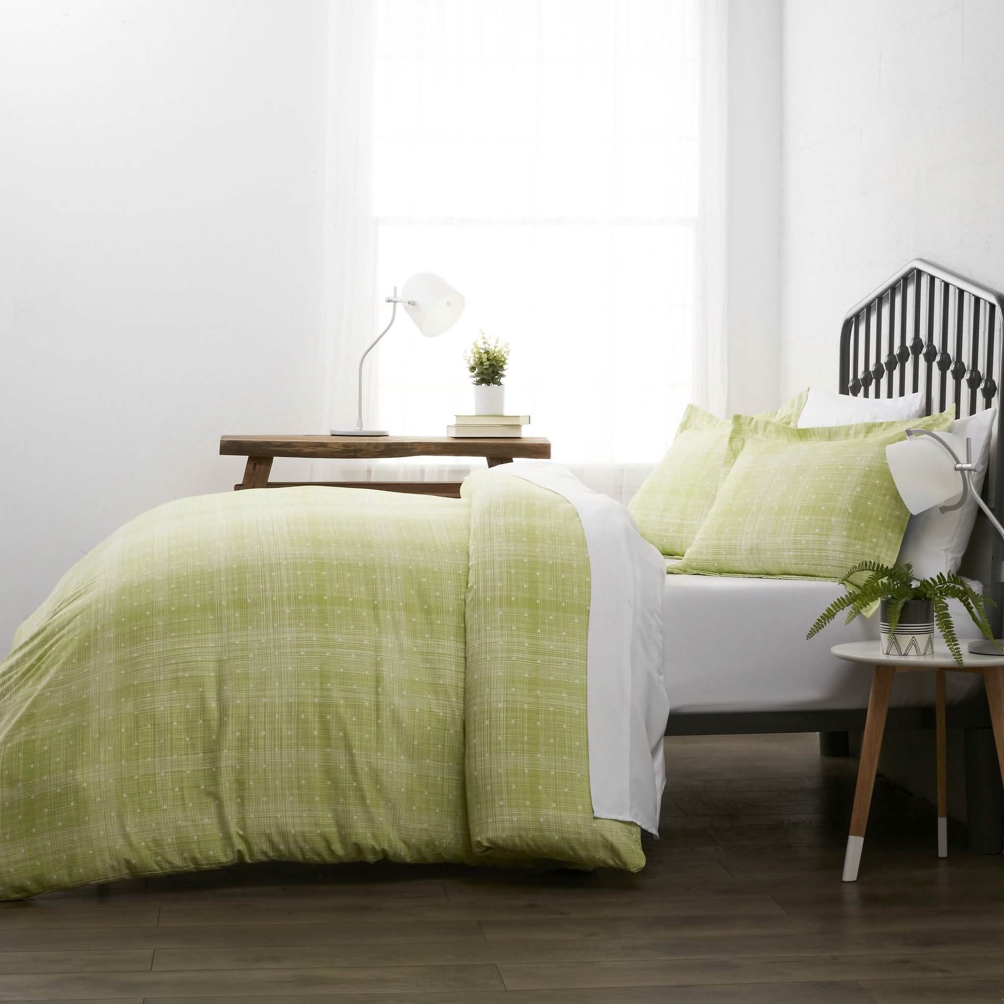 Ensemble 3 pièces : Housse de couette à pois