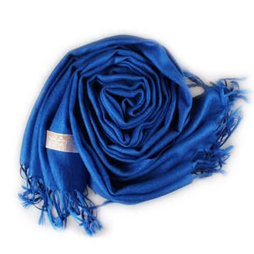 Ensemble 3 pièces : Écharpe douce en fausse soie pashmina à pampilles, couleur unie