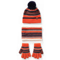 Ensemble 3 pièces : Bonnet et gants chauds en tricot d'hiver pour enfants de 4 à 7 ans