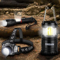 Ensemble de 3 pièces : lampe de poche tactique ZeroDark, lanterne et lampe frontale