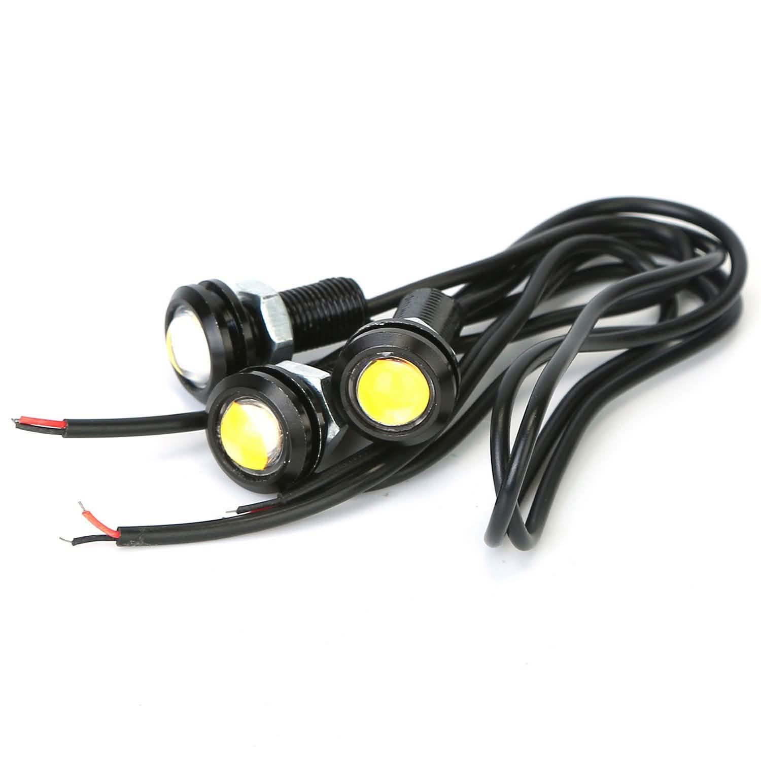 Lot de 3 : Feux LED Œil d'aigle ambrés