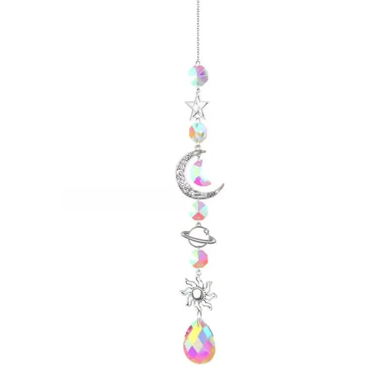 Lot de 3 : Attrape-vent en cristal pendentif capteur prismes de diamant